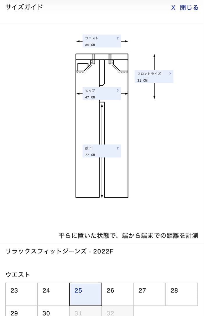 acne studios 2022デニム 25inc