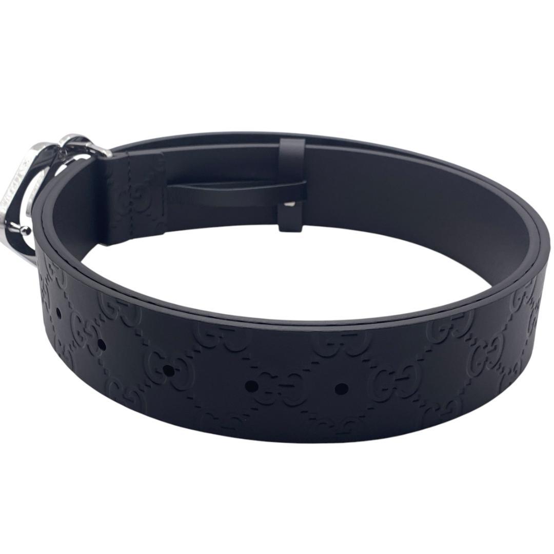 美品★gucci グッチ　ベルト　87-97cm　バックルカラー：シルバー