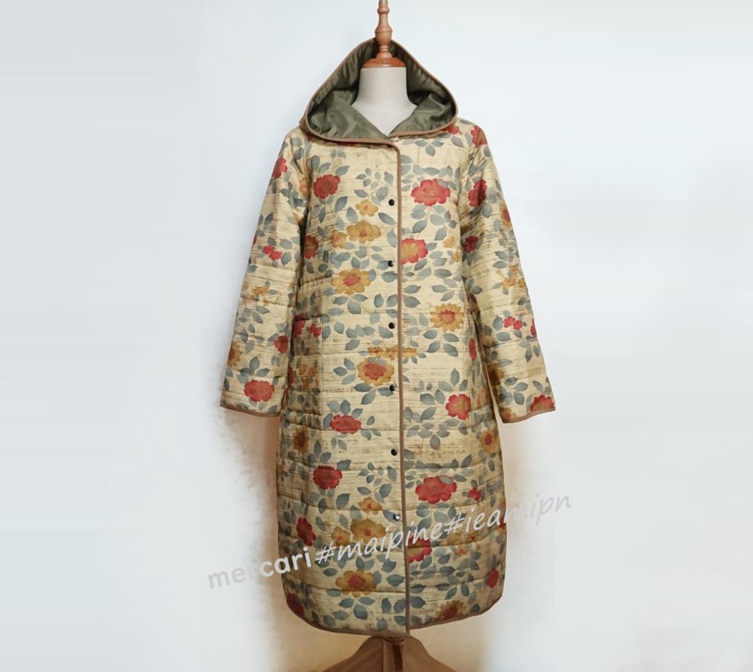 着物リメイク キルティング/ラグランコート【5145】