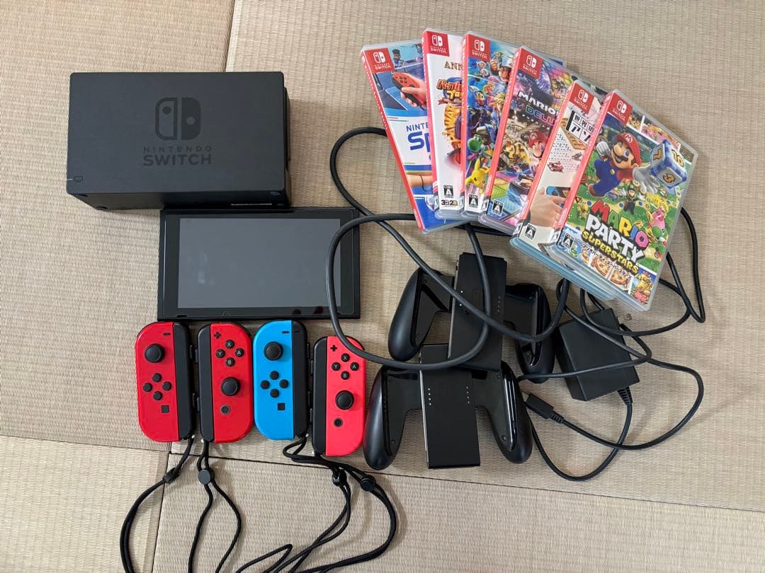 Nintendo Switch 本体 + ゲームソフト6本セット+ジョイコン追加