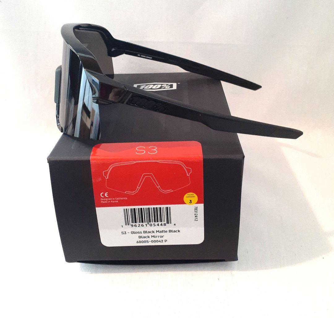 新モデル 100% S3 マットグロスブラック ワンハンドレッド サングラス
