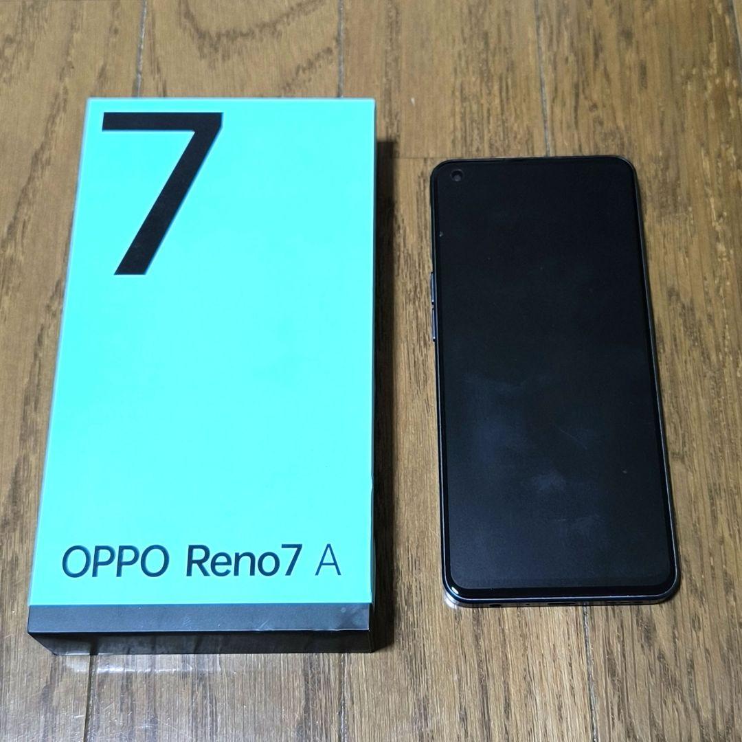 【本日限定価格】OPPO オッポ Reno7 A ブラック 本体 箱付き スマホ