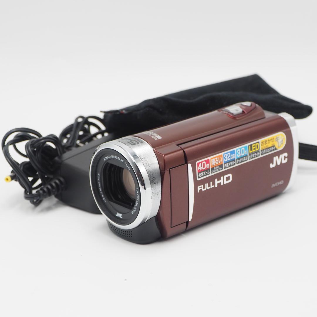 ビデオカメラ JVC GZ-E265 フルHD 動作確認済 充電器、バッテリー付