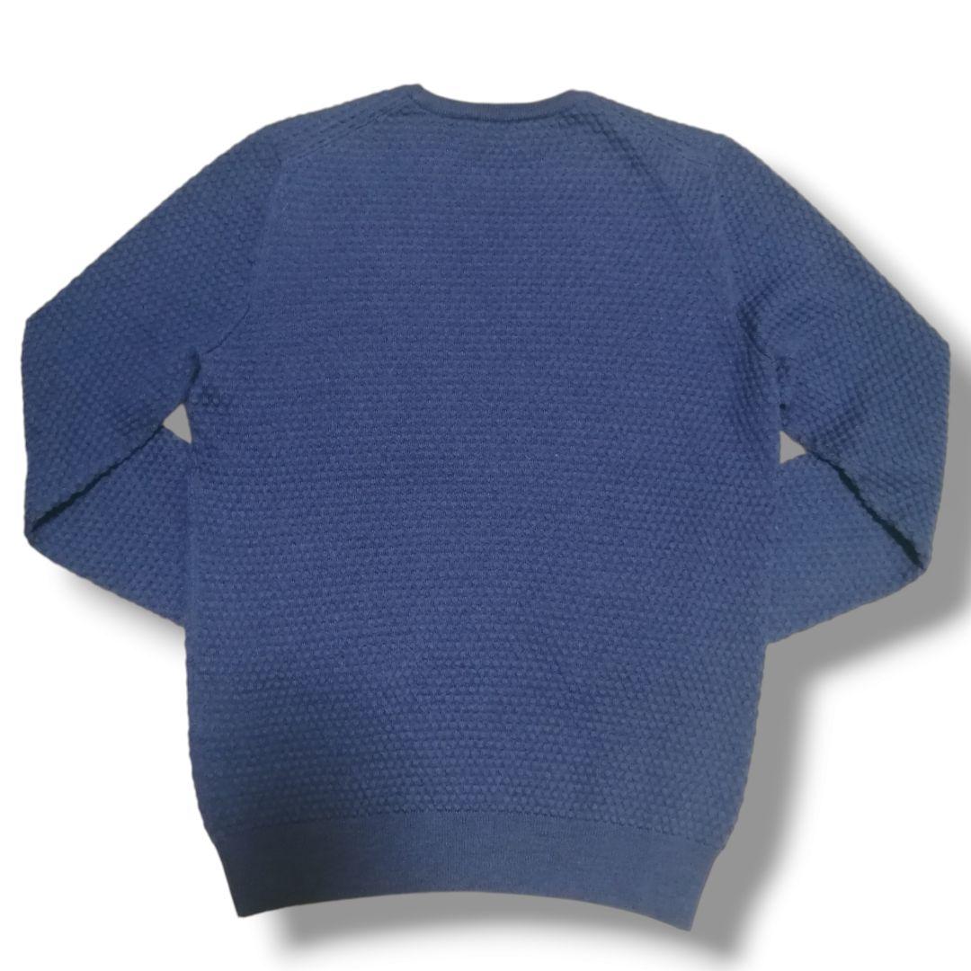 Gran Sasso グランサッソ クルーネックニット ブルー 48 イタリア製