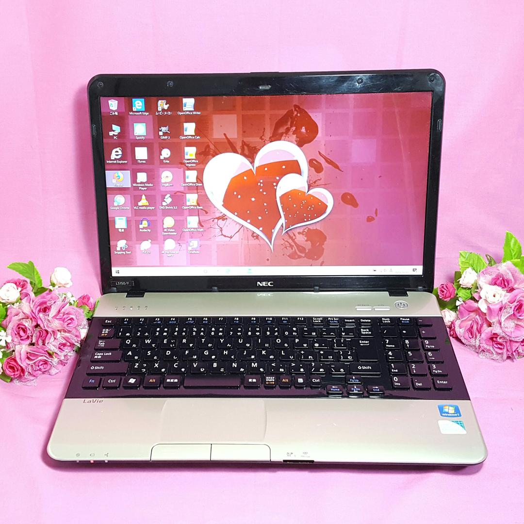 最新Win10♣ゴールドNEC♣LaVie♣メモリ4G♣HDMI&テンキ!!♣
