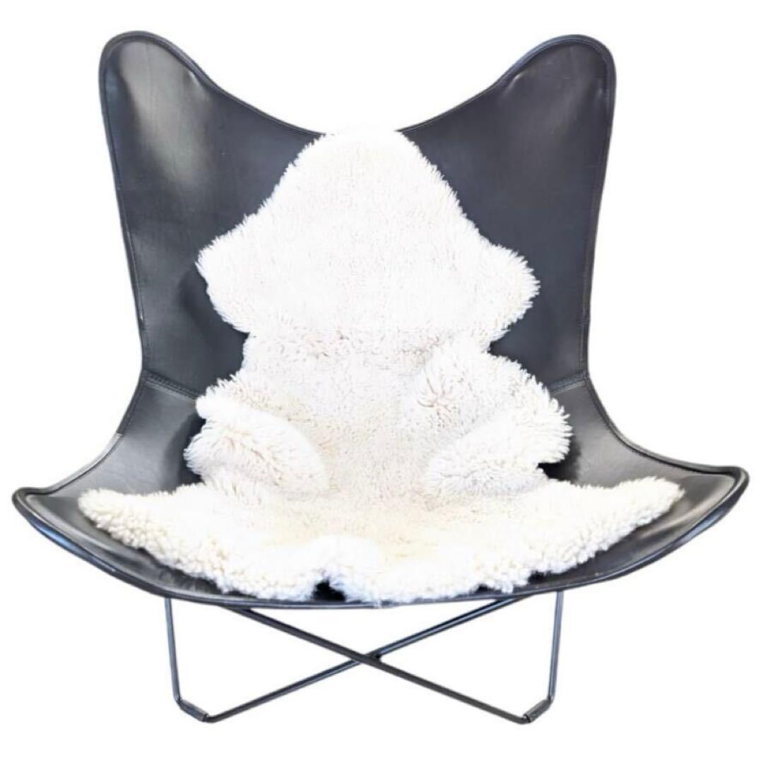 t*t様 BFKチェア　CUERO バタフライチェア　BLACK 本革シープスキ