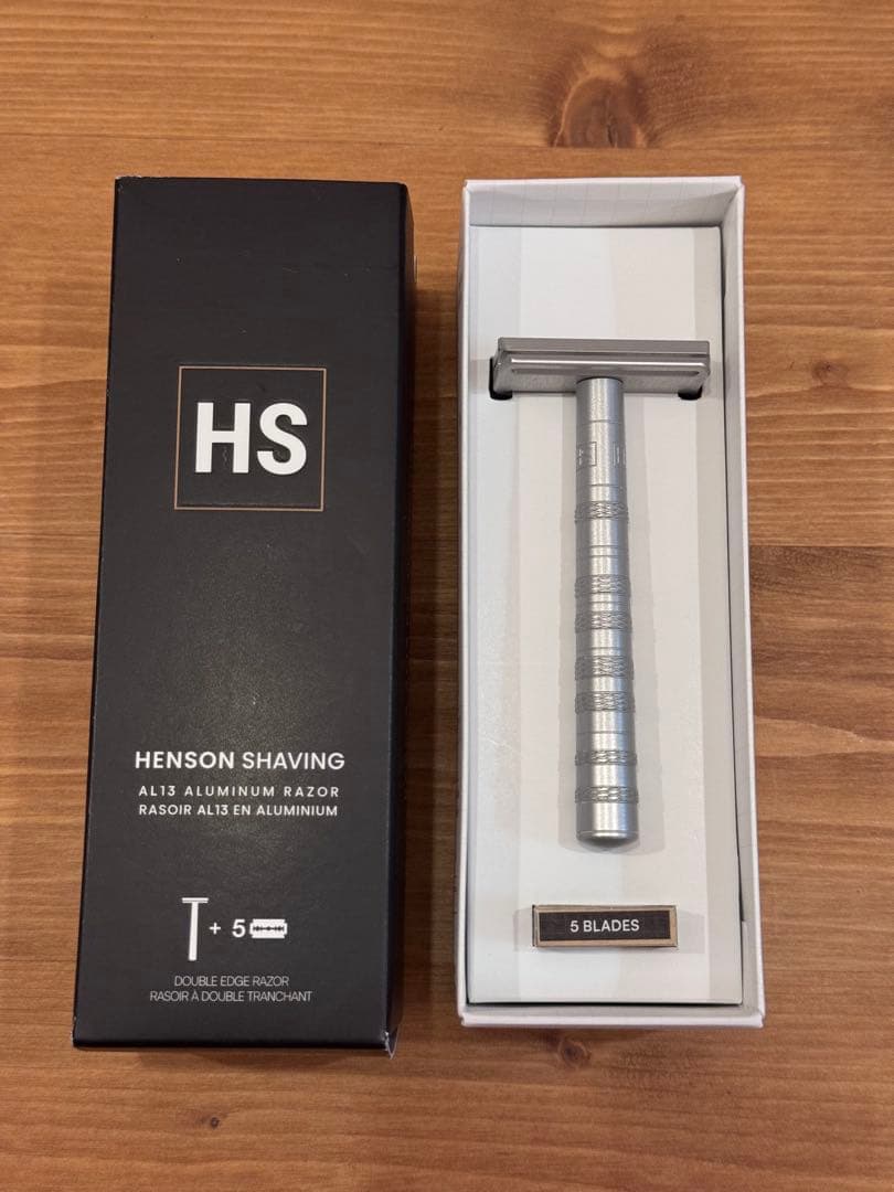 Henson Shaving AL13 アルミニウム剃刀 5枚刃付き