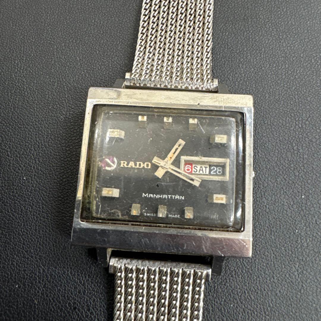 希少　稼働　RADO マンハッタン メッシュバンド　ATリュウズ破損