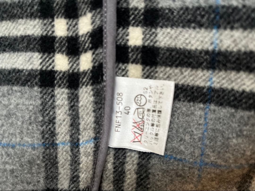 BURBERRY BLUE LABEL チェック ロングダッフルコート