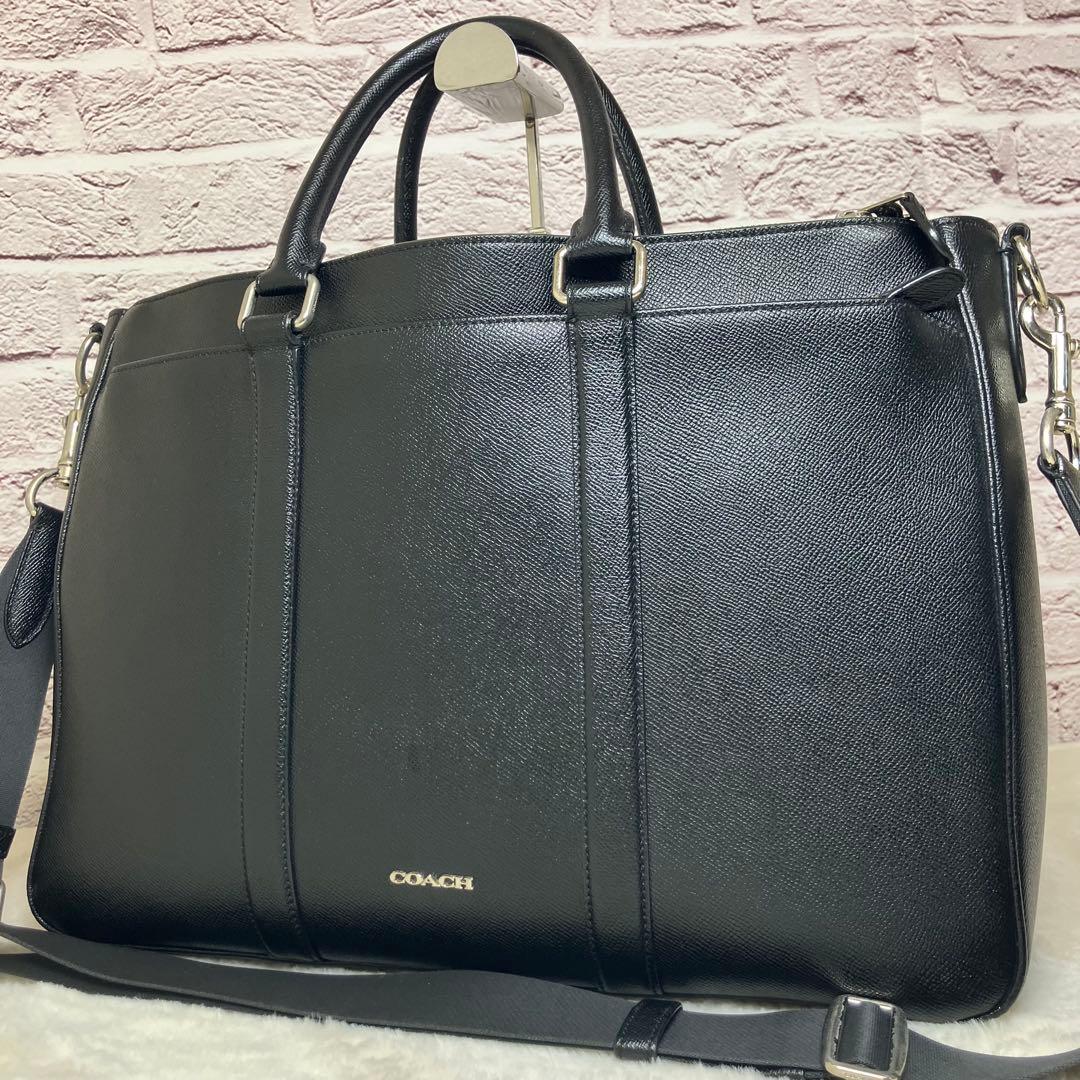 コーチ✨メトロポリタン 2way ３室 A4 ビジネスバッグ サフィアーノレザー