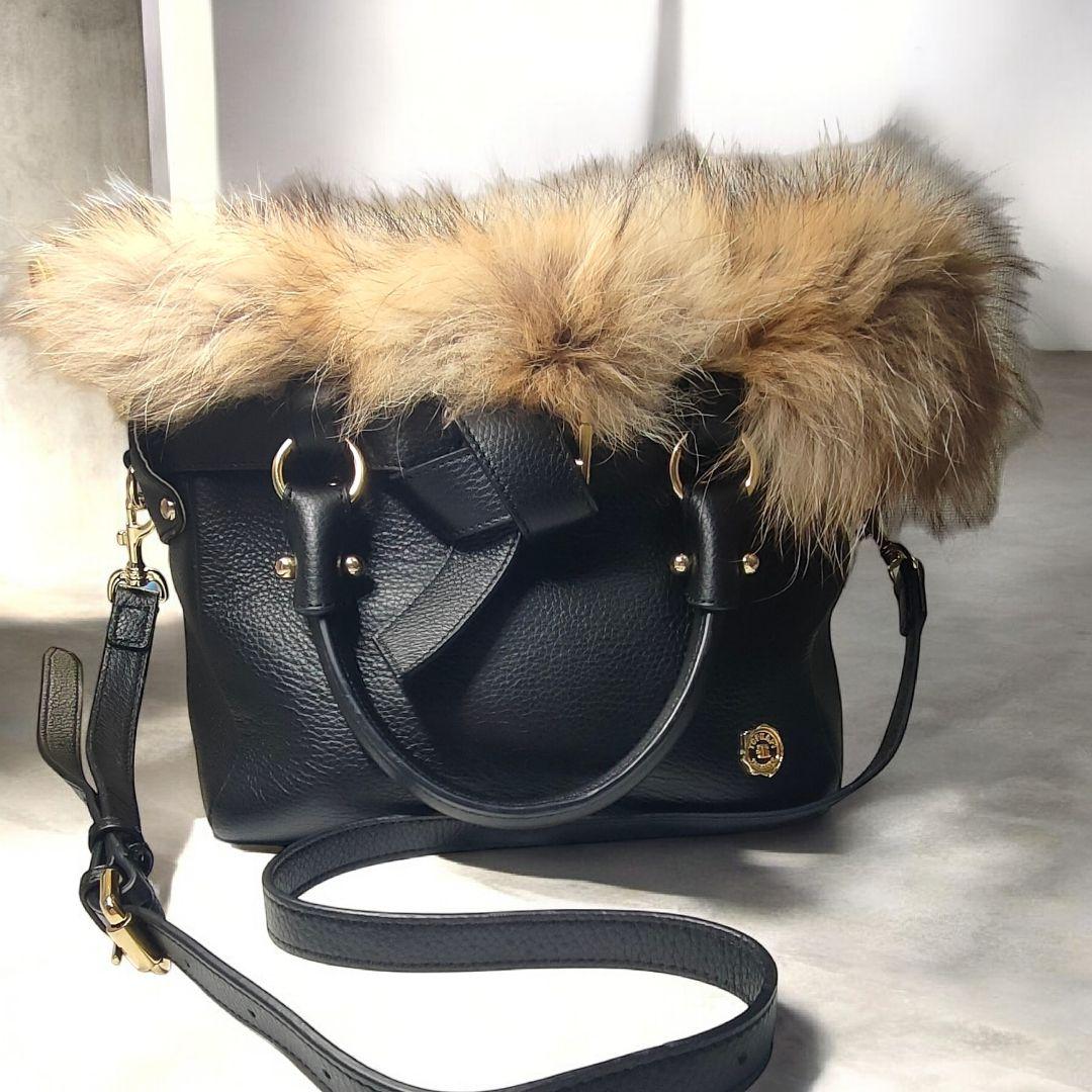 【新品未使用】トプカピ topikapiファー付バッグ ショルダーバッグ3WAY