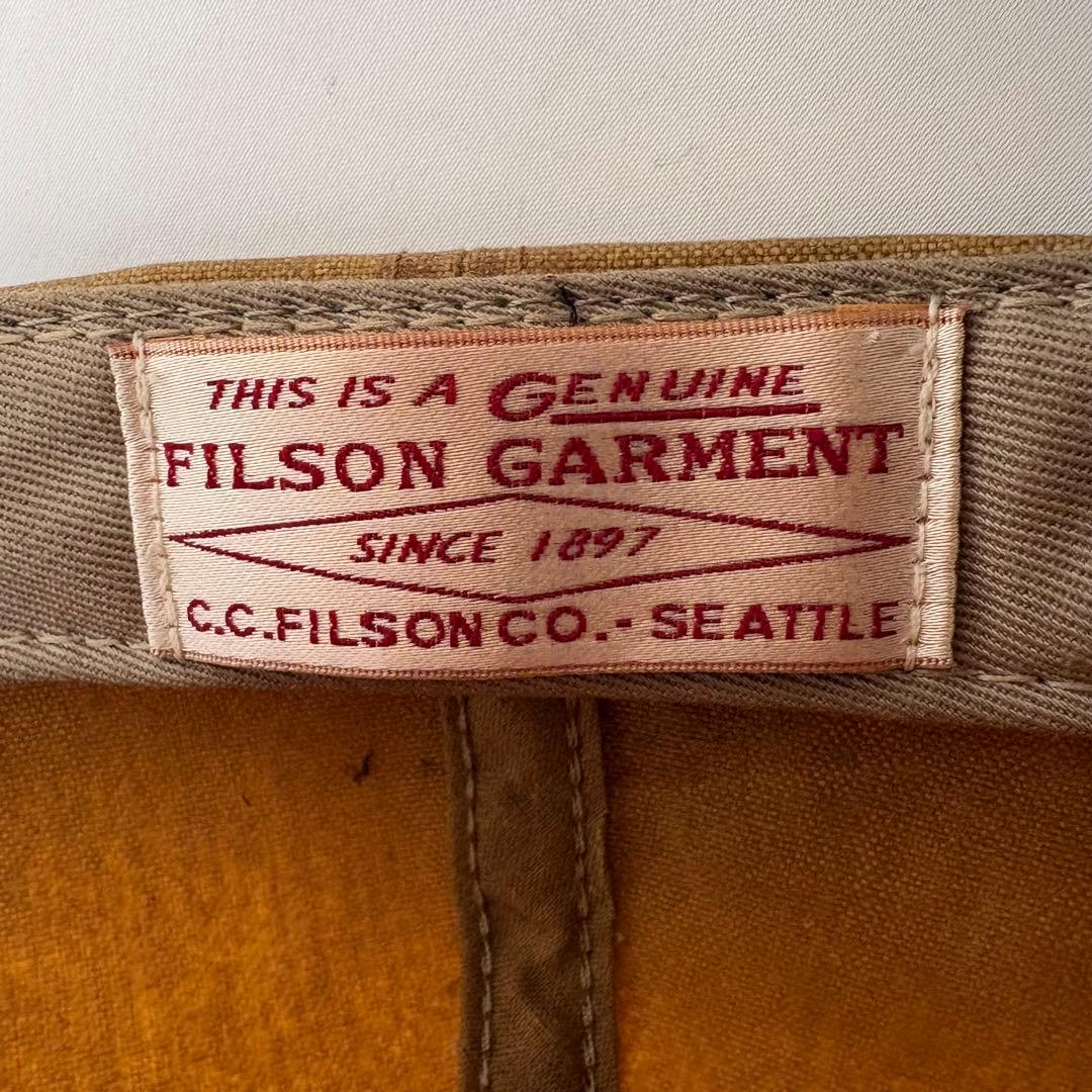90s FILSON オイルドコットン ロゴエンブロイダリー キャップ USA製