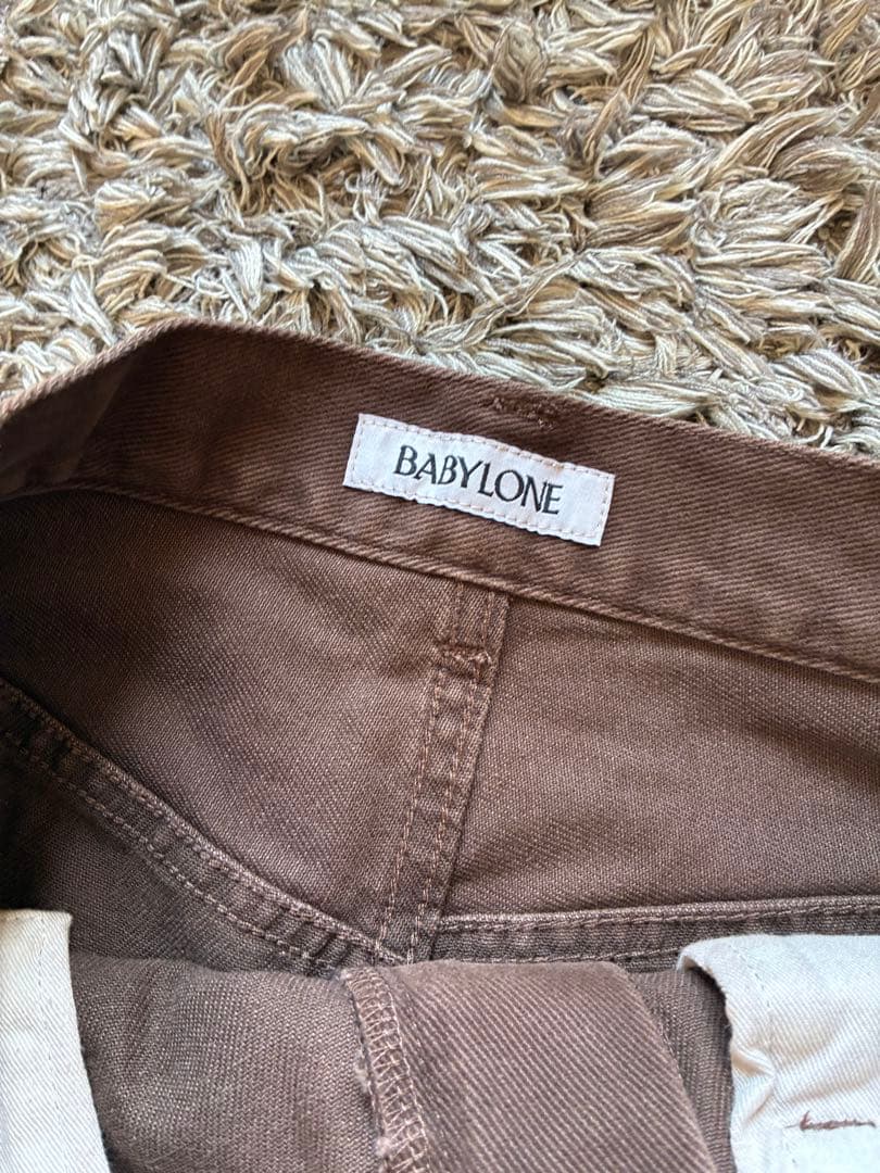 Babylonバレルレッグデニムパンツ34