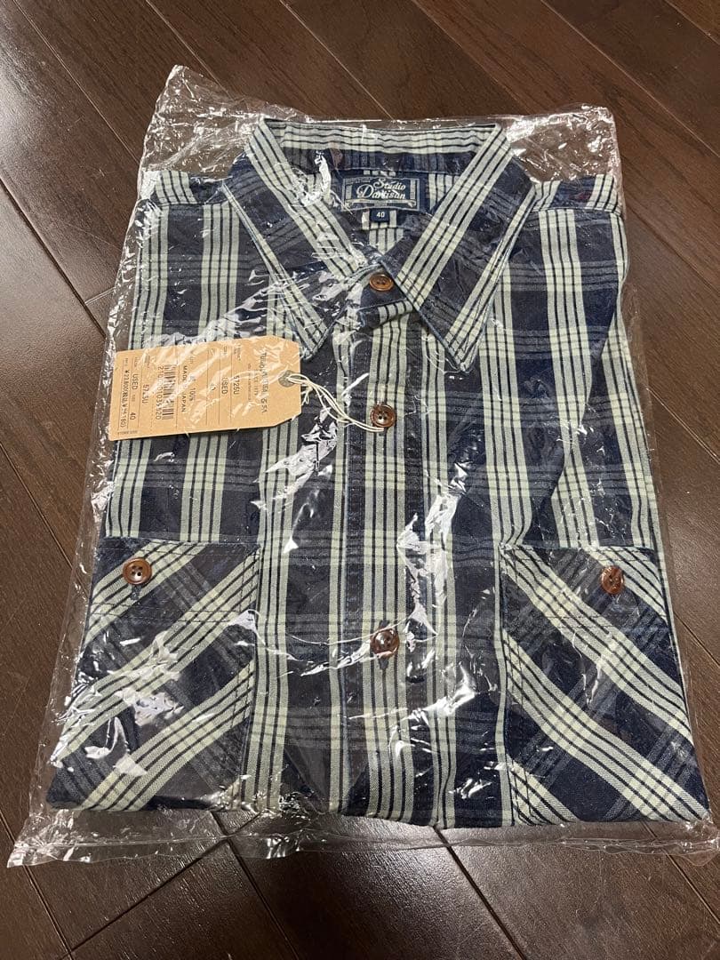 た*う様 週末値引きD'ARTISAN USEDインディゴチェックシャツ 572