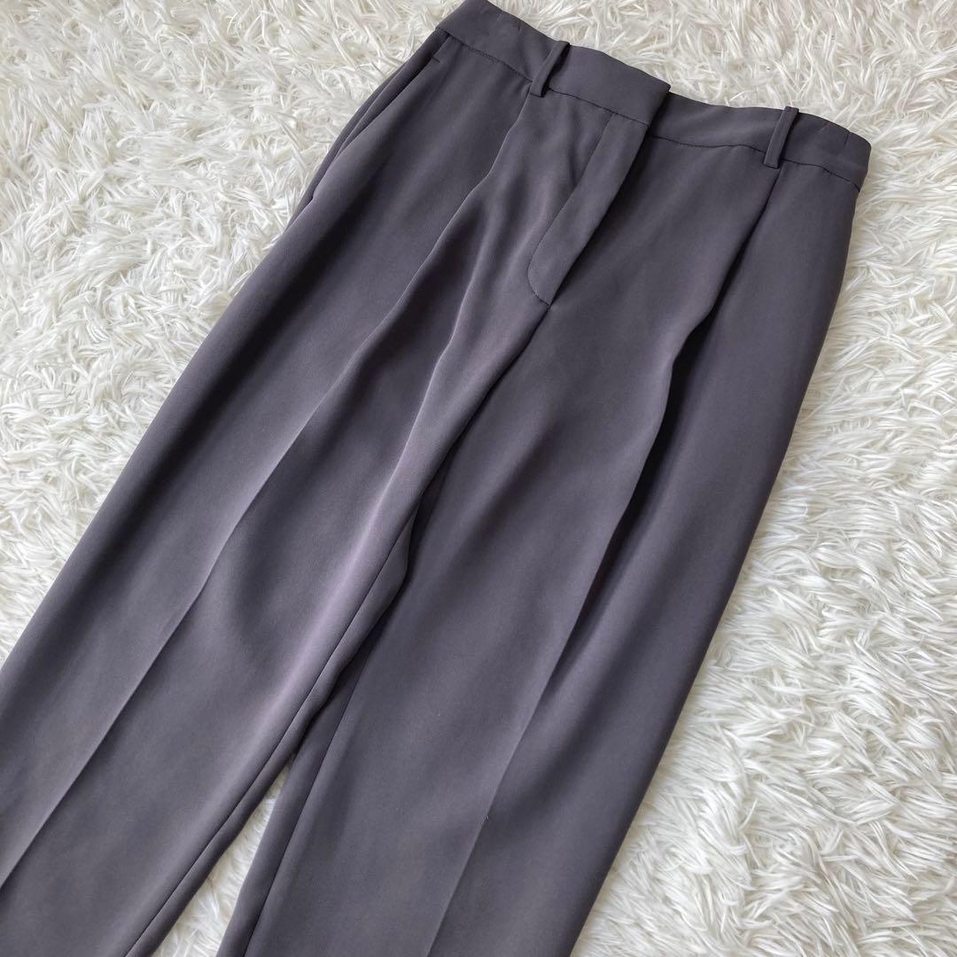 【極美品】 PLST トリアセ ノーカラーセットアップ グレー Mサイズ