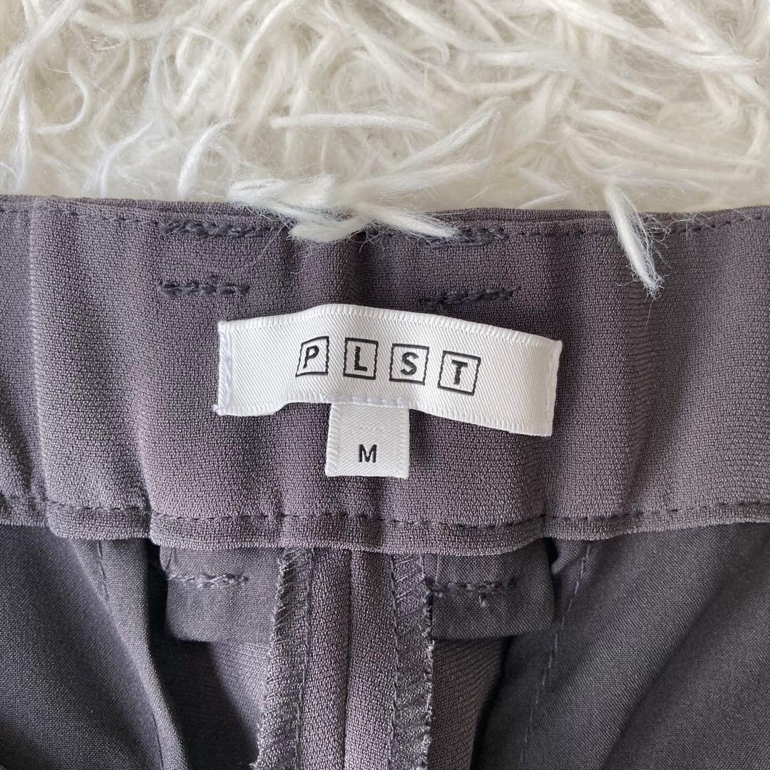 【極美品】 PLST トリアセ ノーカラーセットアップ グレー Mサイズ