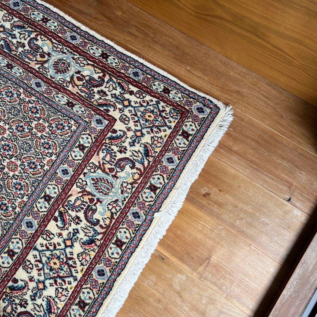 ムード産 ペルシャ絨毯 シルク入り 245×197cm