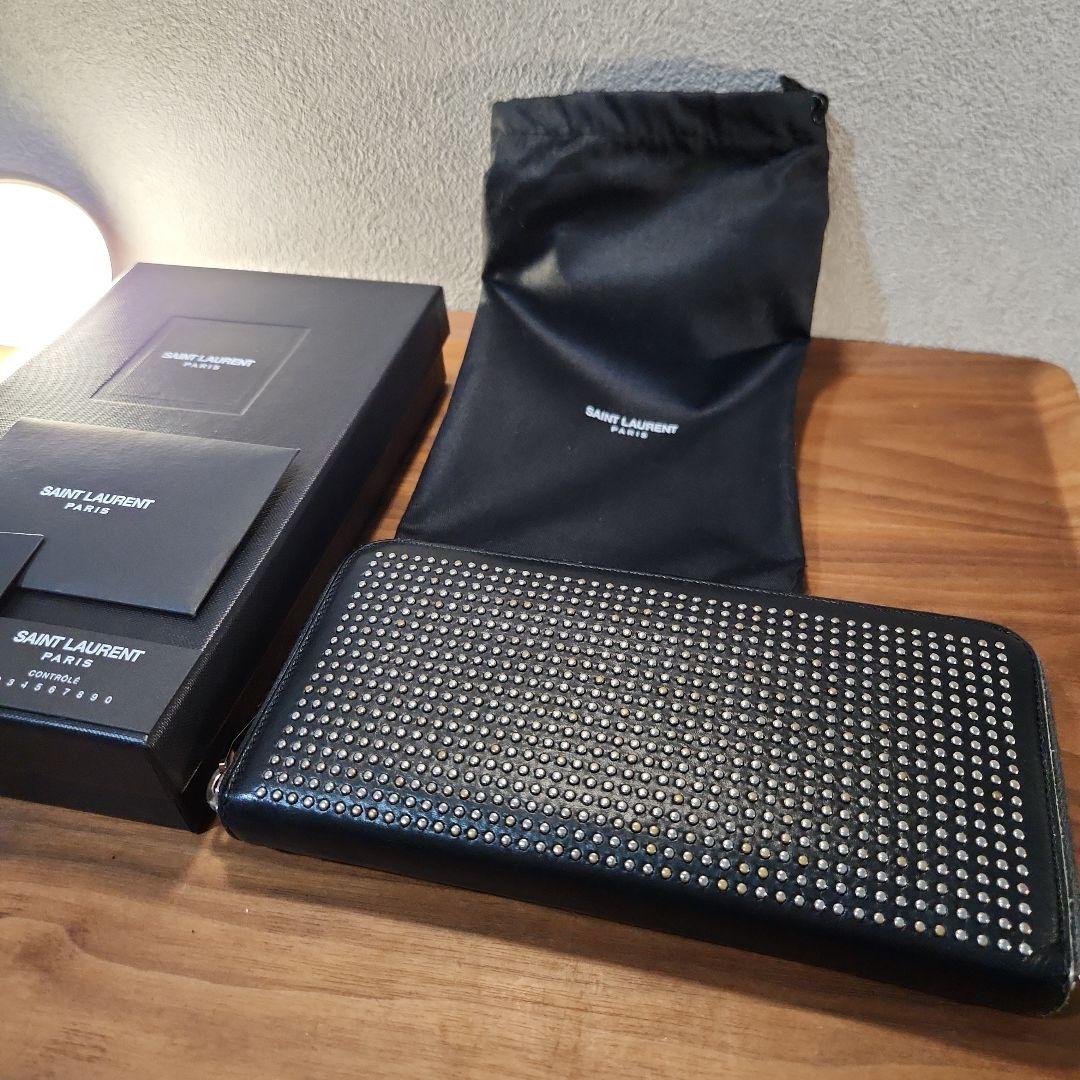 SAINT LAURENT スタッズ付き長財布