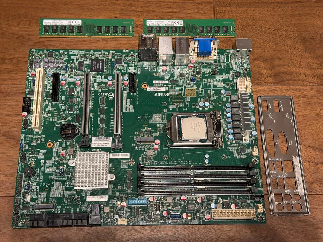 サーバー用LGA-1151マザーボード、CPU、DDR4 32GBメモリセット