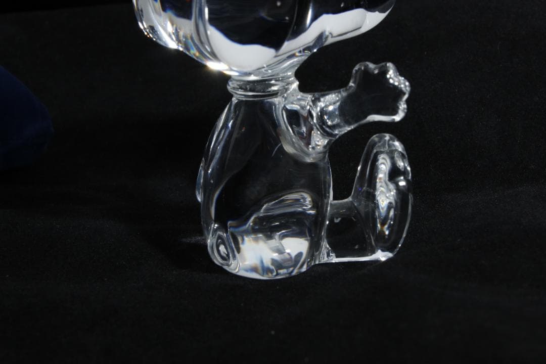 Eb2280 Baccarat バカラ スヌーピー クリスタル 置物 インテリア