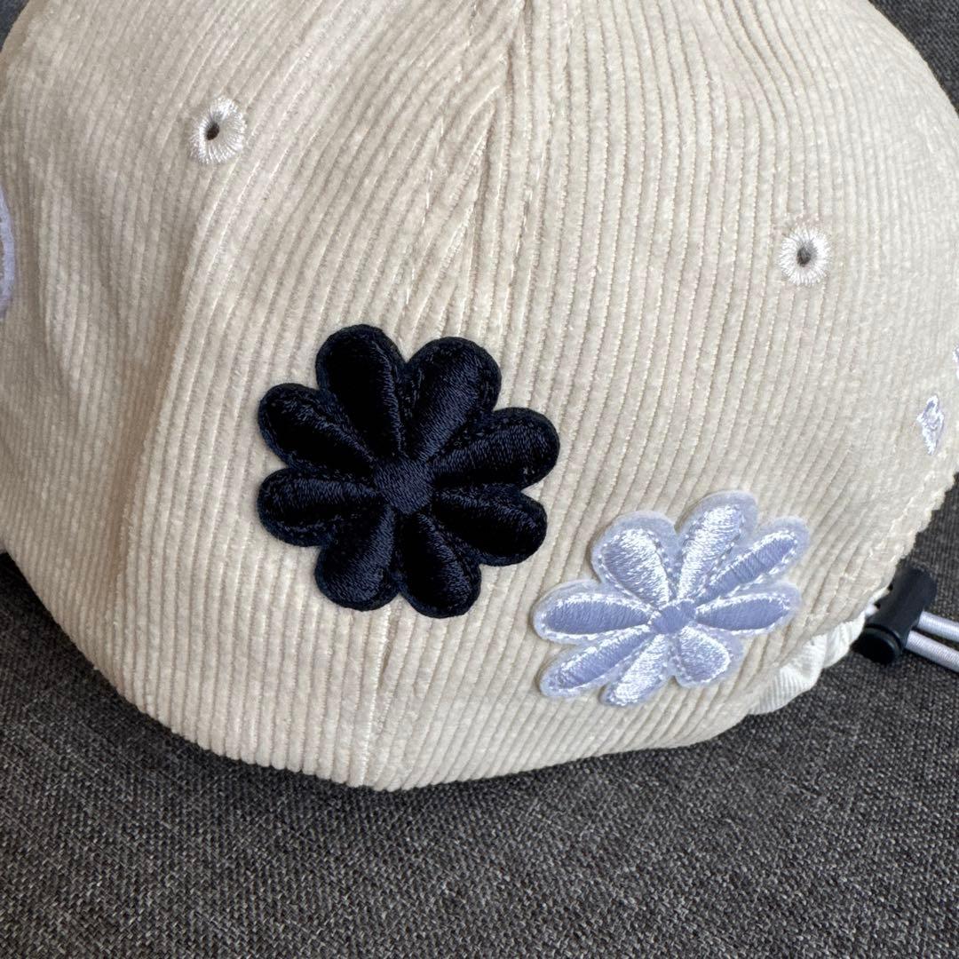 【Bibiy】コーデュロイキャップ アイボリー