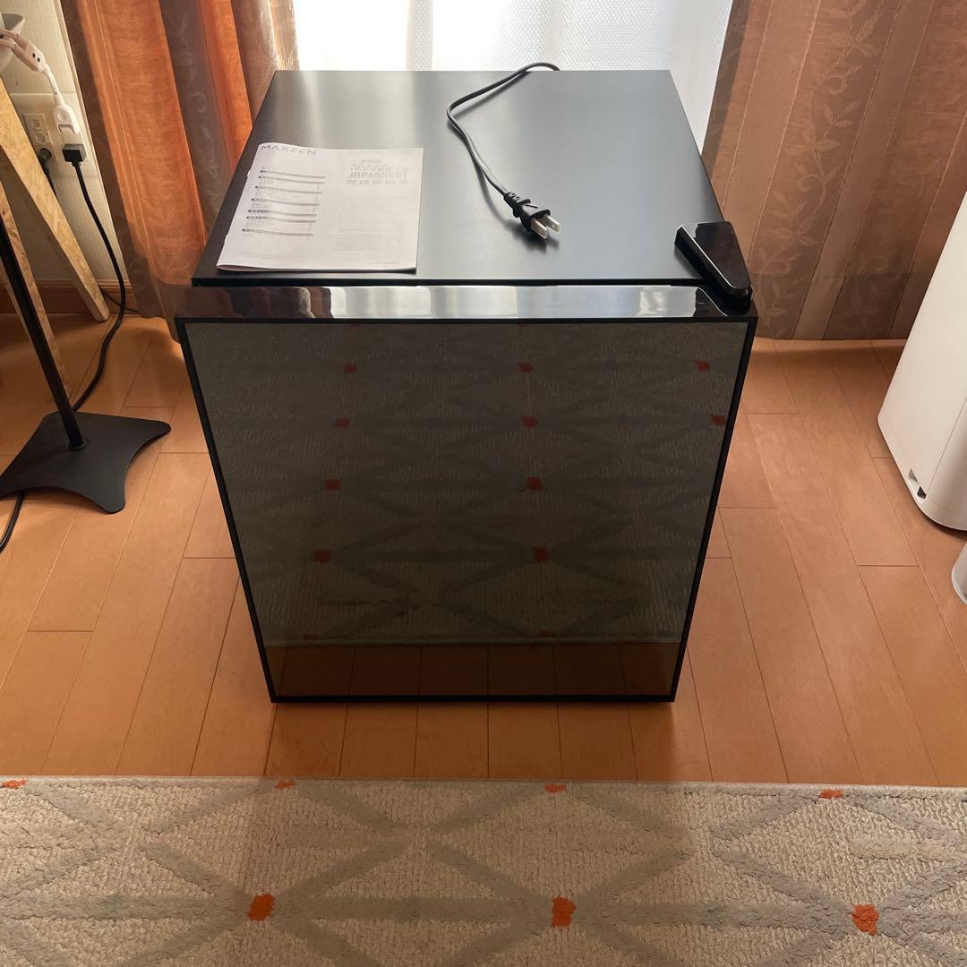 MAXZEN 冷蔵庫 45L クリアブラックJRP45HS01GBK