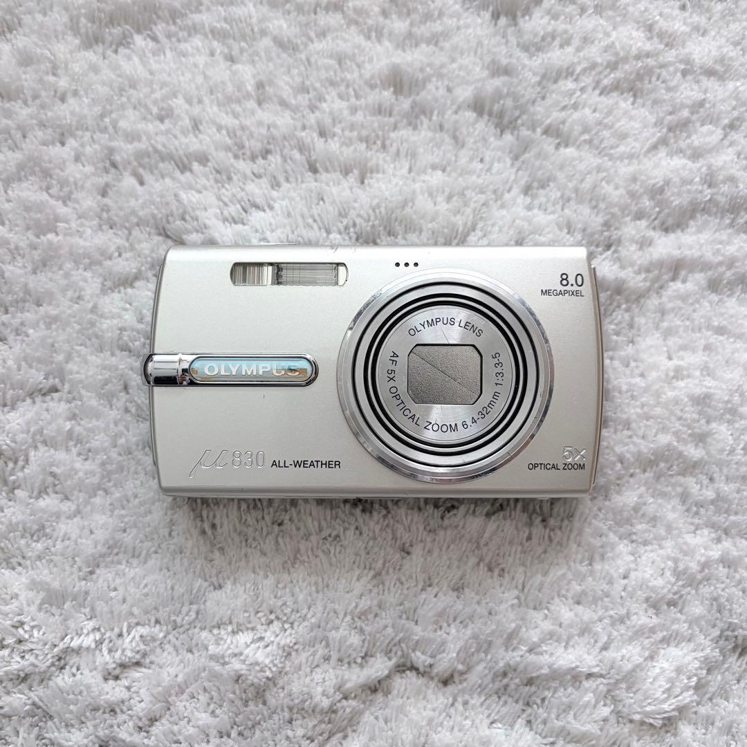 【動作確認済】OLYMPUS オリンパス μ830 レトロコンデジ シルバー