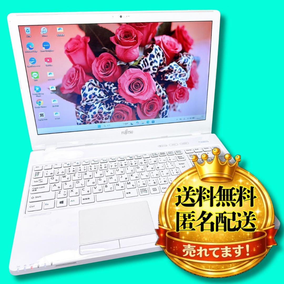 真っ白が可愛い❤️ホワイトノートパソコン❤️Windows11❤️動画鑑賞や事務作業❤️