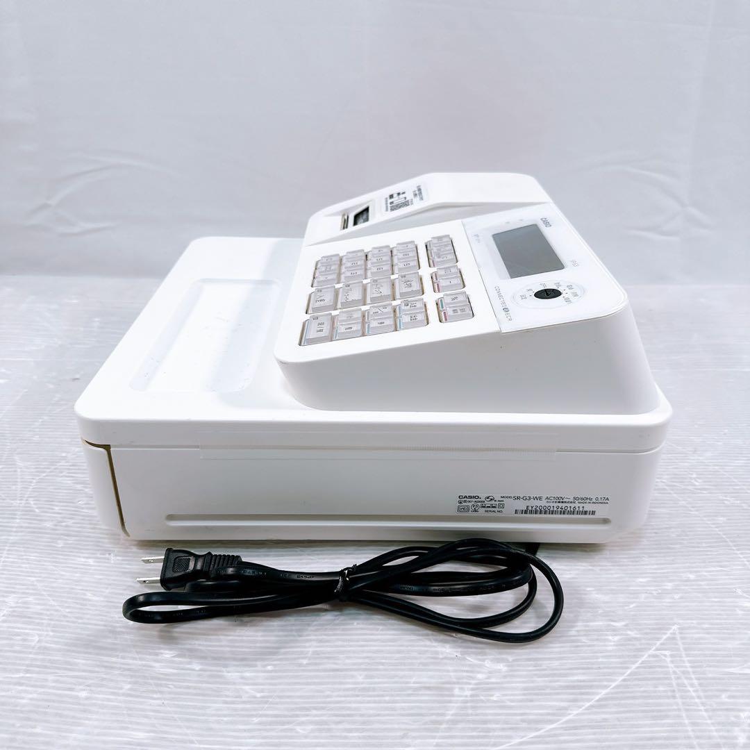 CASIO カシオ電子 レジスター SR-G3-WE レジロール付き