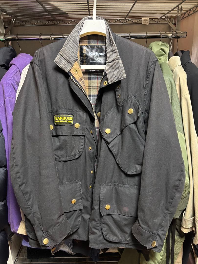 希少BarbourINTERNATIONAL3ワラントEnglandベルスタッフ