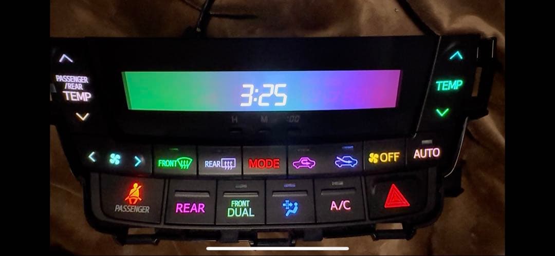 20系 ヴェルファイア アルファード 後期 レインボー エアコンスイッチパネル