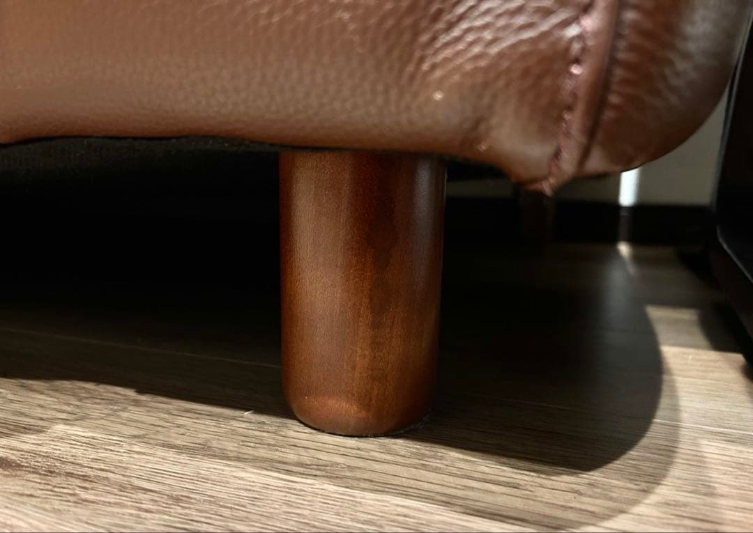 ブラウンレザー 2人掛けソファ