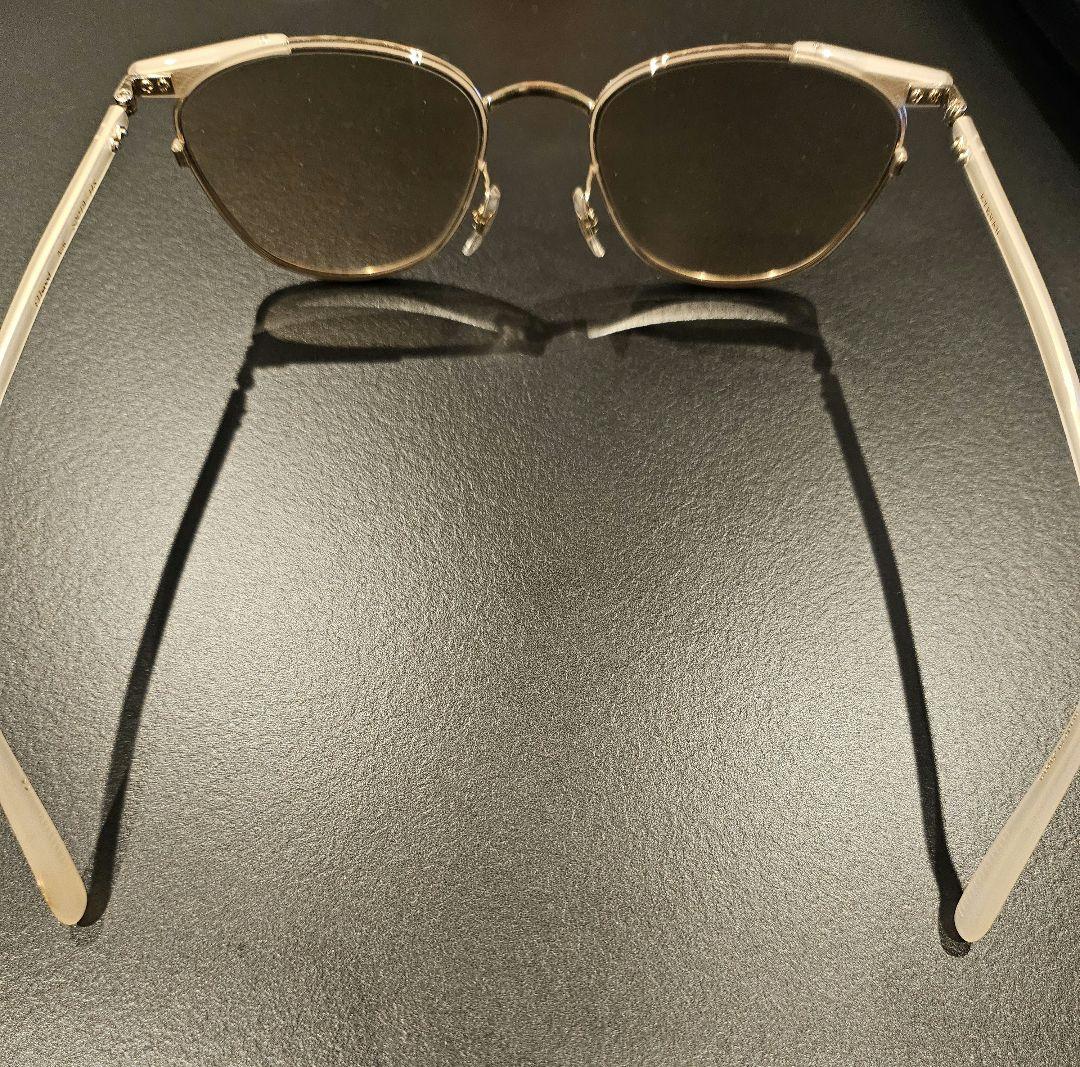 EYEVAN EIIwood ゴールドラウンドサングラス