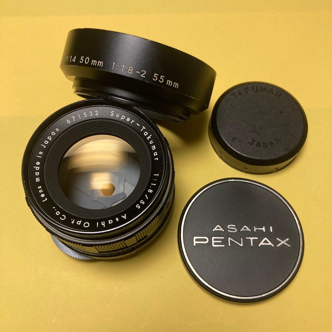 美品 M42 前期型 Super-Takumar 55mm F1.8 純正付属多