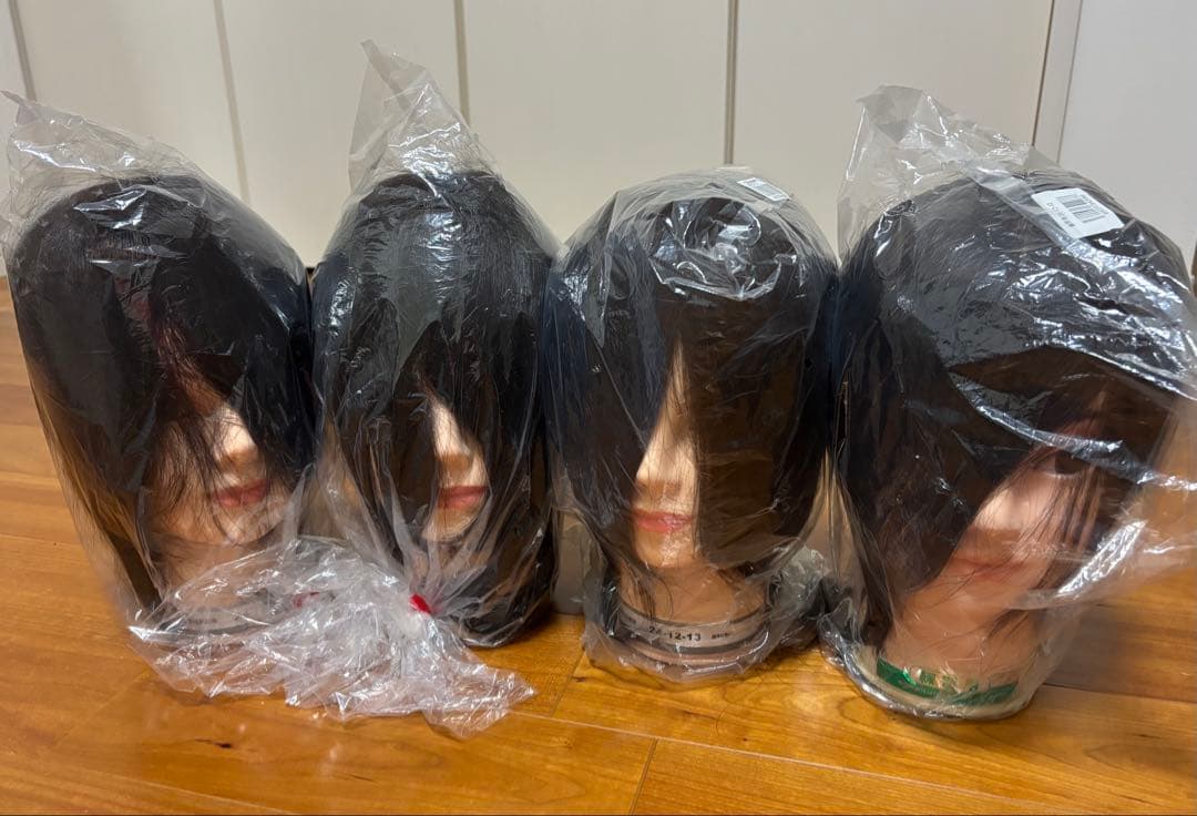 国家試験用　3個　練習用　1個　ウィッグ24-12-13