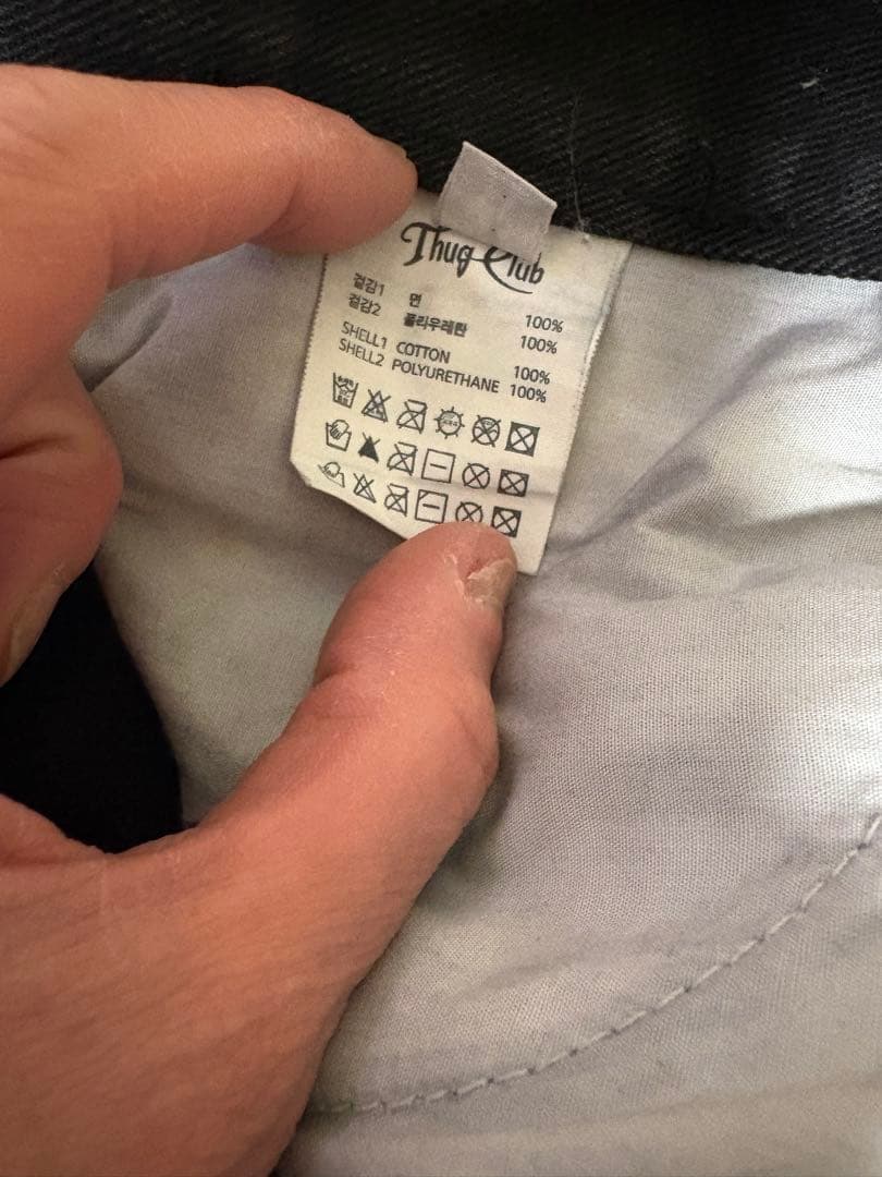 THUG CLUB グラフィックデニムパンツ