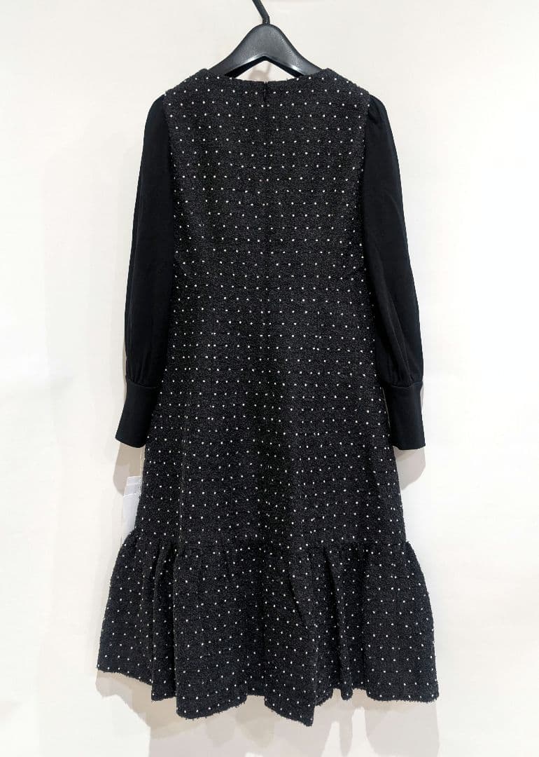 M'S GRACY エムズグレイシー ドット柄 切替 ワンピース
