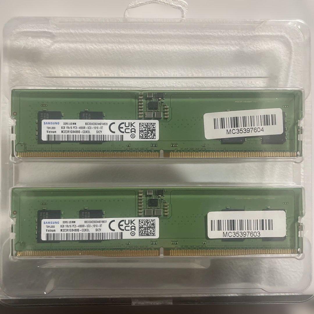 Samsung DDR5-4800 8GB×2 16GB デスクトップ メモリー