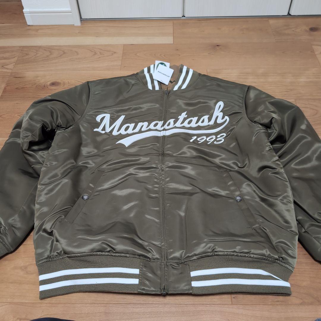 MANASTASH/マナスタッシュ/リバーシブルナイロンバーシティジャケットL