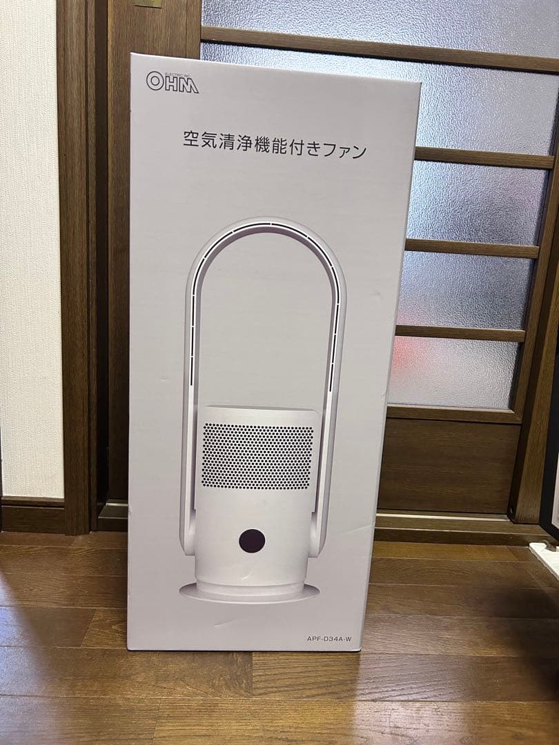 OHM 空気清浄機能付きファン APF-D34A-W