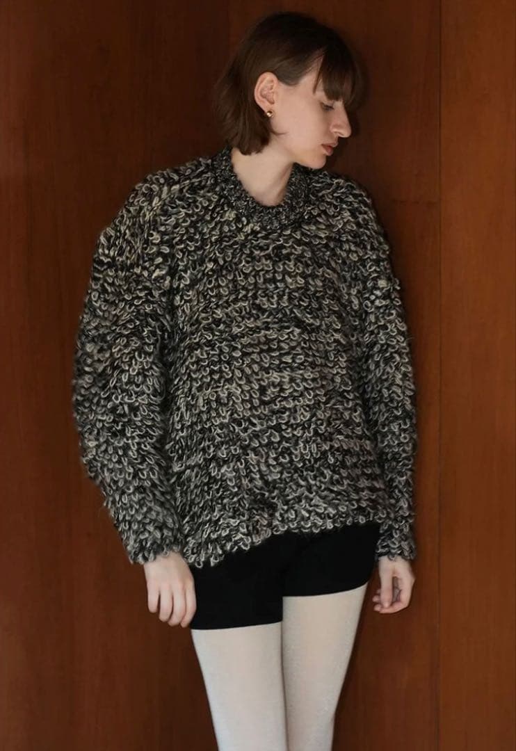 【CLANE】 MIX LOOP MOHAIR KNIT TOPS