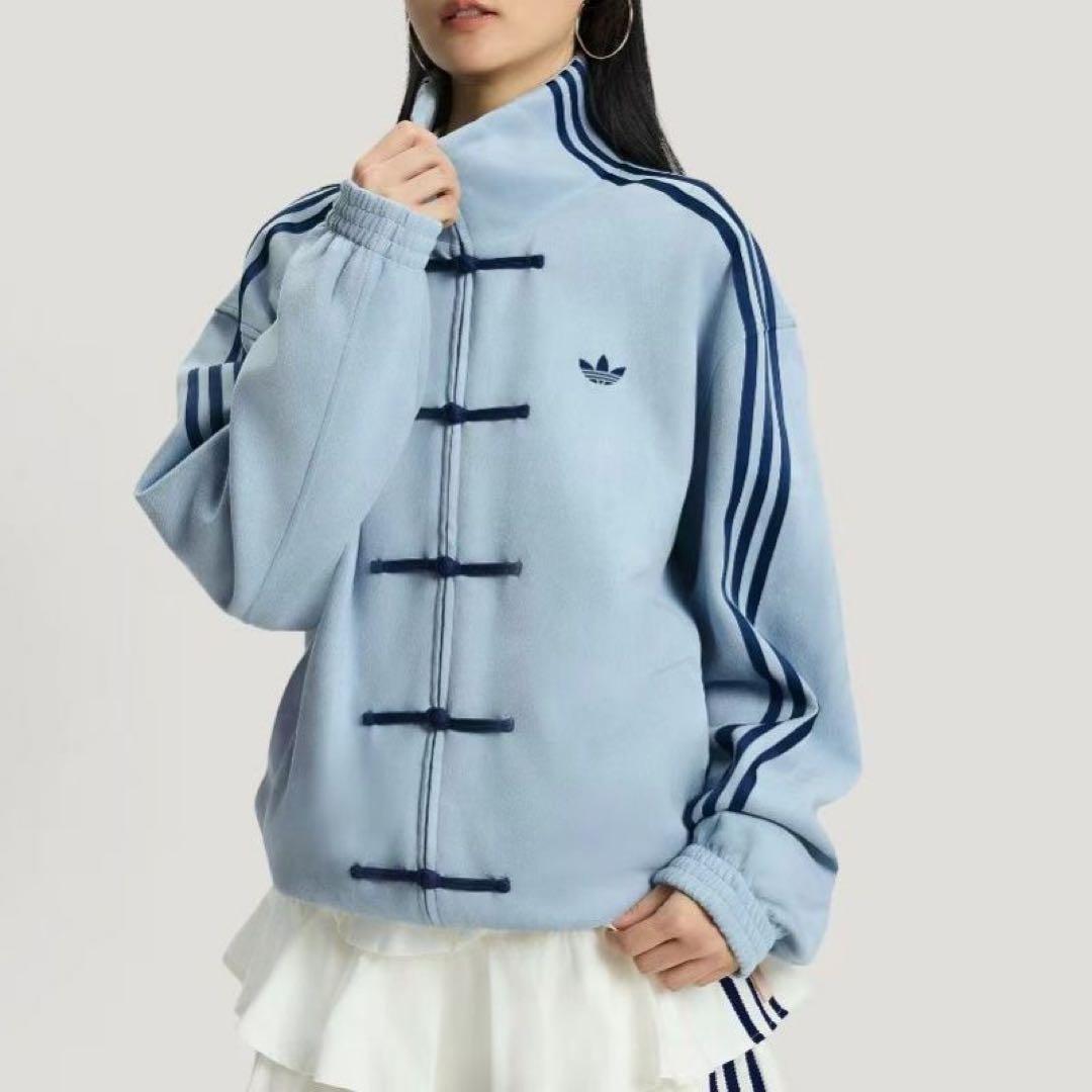 adidasアディダス 中国限定 蛇年トラックジャケット　ライドブルーMサイズ