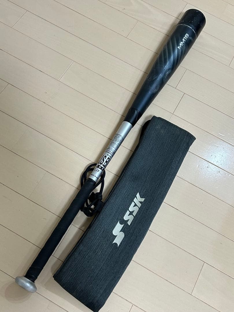 SSK MM18 軟式バット ブラック バットケース付