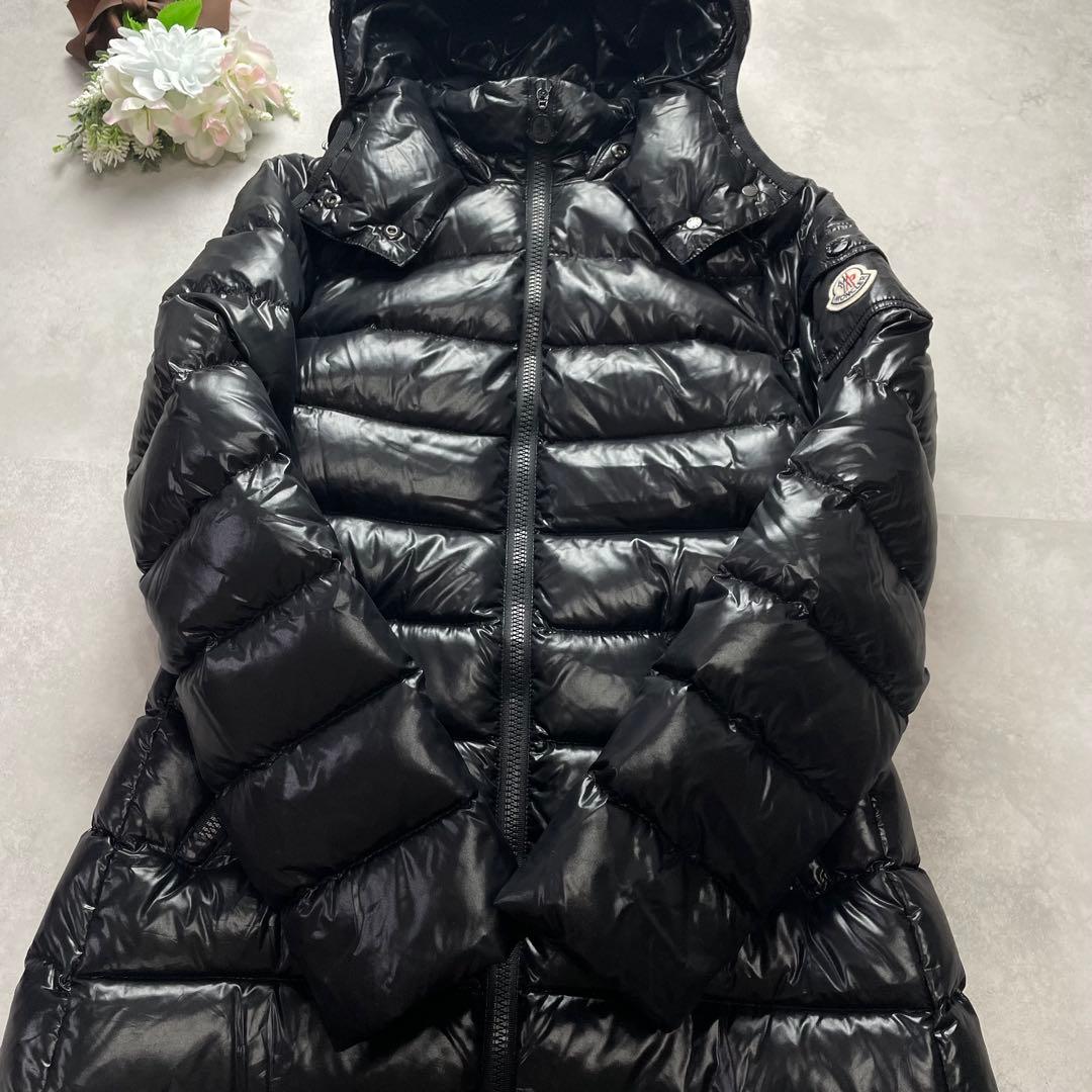高級感✨モンクレール MOKA モカ ダウンコート 黒 サイズ00 ロゴワッペン