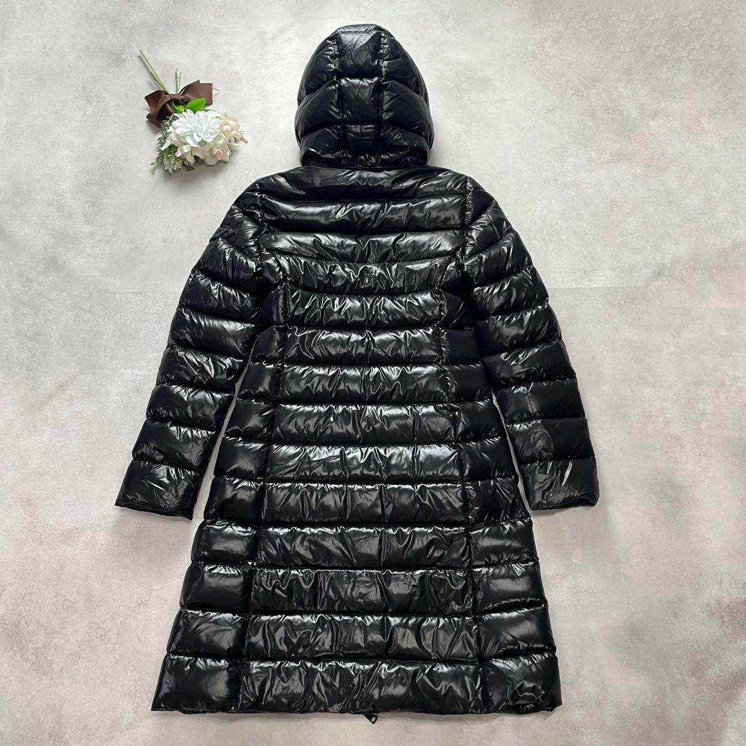 高級感✨モンクレール MOKA モカ ダウンコート 黒 サイズ00 ロゴワッペン