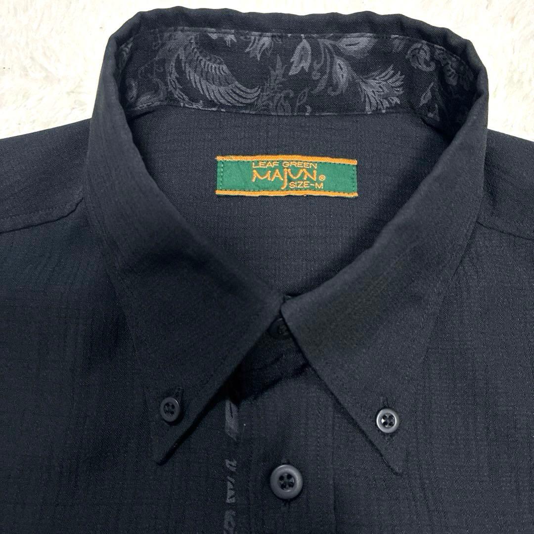 ✨美品 マジュン かりゆしウェア 冠婚葬祭　喪服 長袖 黒 M ブラック