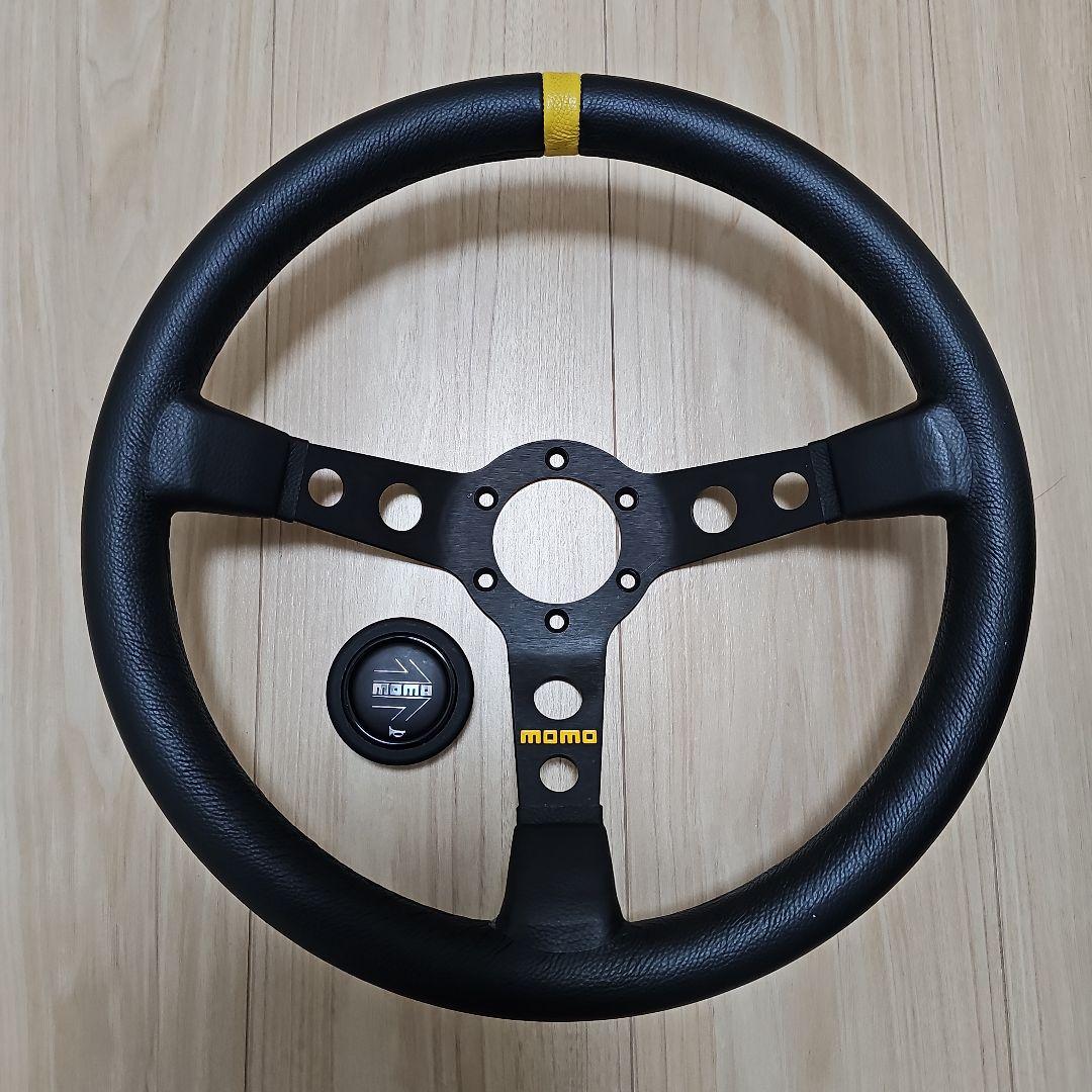 momo ステアリング MOD.07 ブラックレザー m-41 35Φ