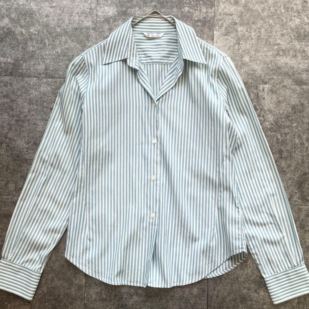 ロロピアーナ Loro Pianaストライプ 長袖シャツ ブラウス イタリア製