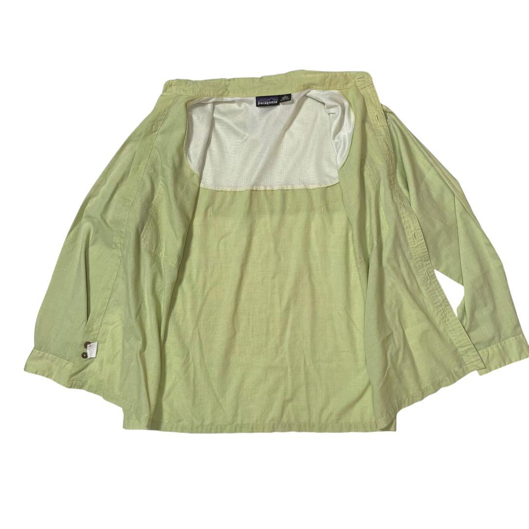 パタゴニア03年製 ライトグリーン フィッシングガイド長袖シャツM（JPN L）