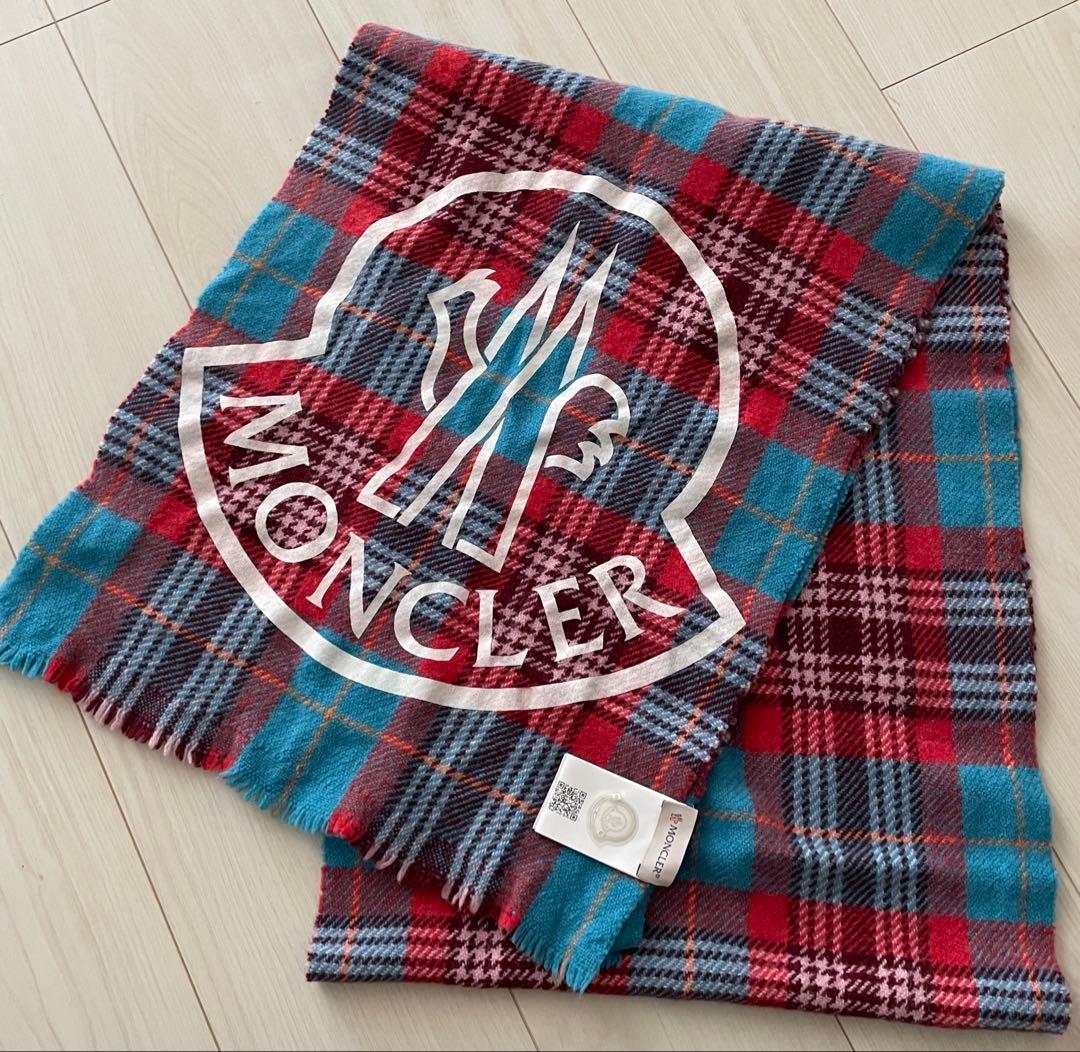 MONCLER チェック柄マフラー